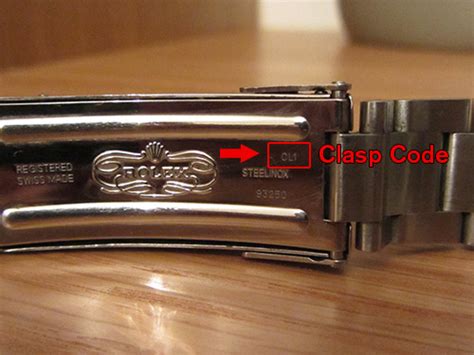 rolex oyster clasp|rolex clasp code lookup.